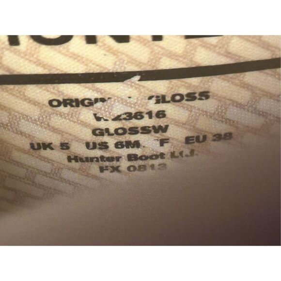 Hunter Original Tall Rain Boots - Gloss Black 17” Tall Size Female 7/male 6 - Picture 12 of 15